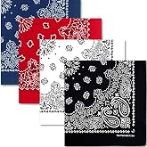 The Peacock Crew Premium Soft Cotton Bandanas Pack for Men and Women Paisley 22 x 22 inches