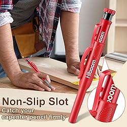 Hiboom 2 Pack Solid Carpenter Pencils with Pencil