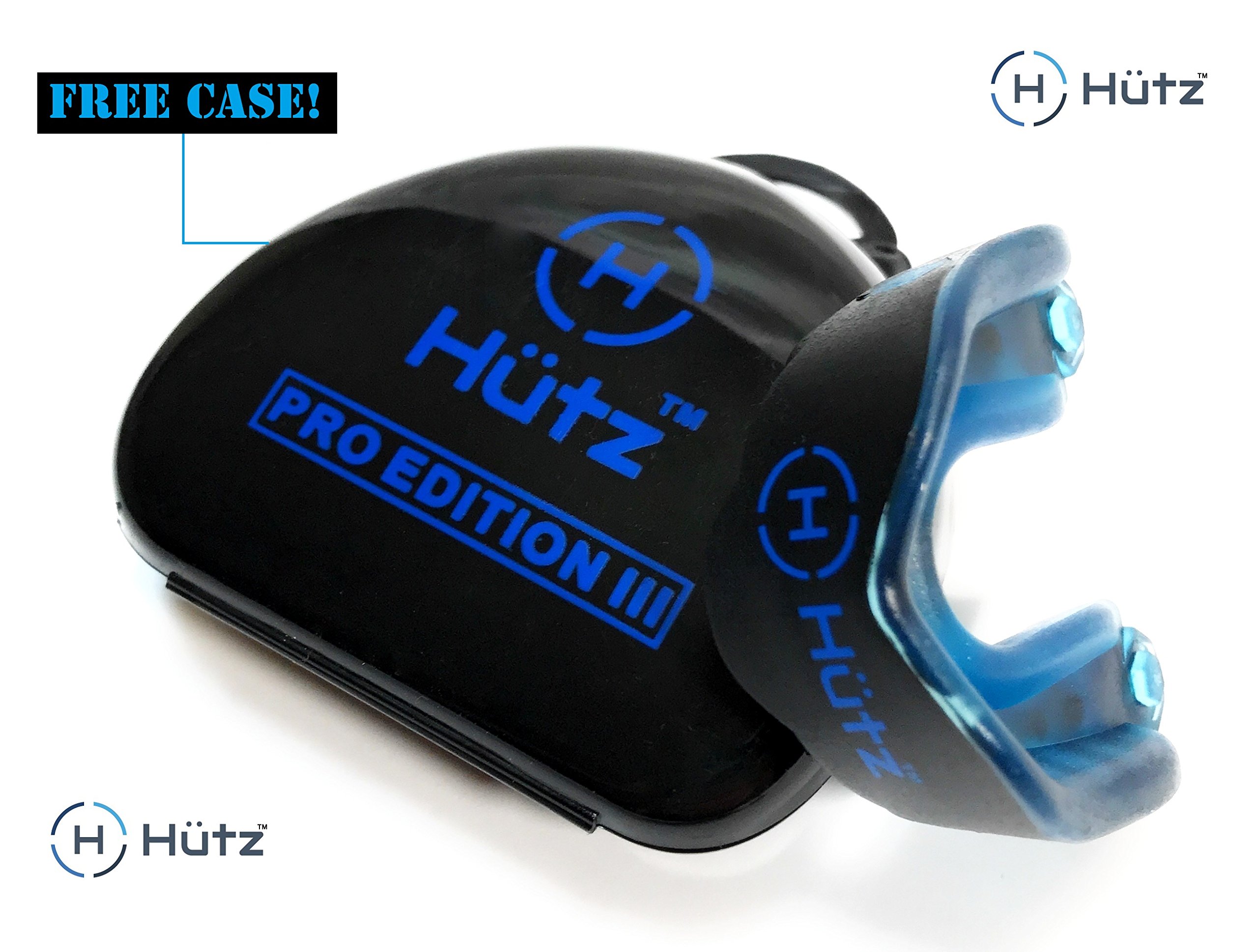 Hütz Adult Mouth Guard for Sports + Free case! Anatomically Designed for Adults (11