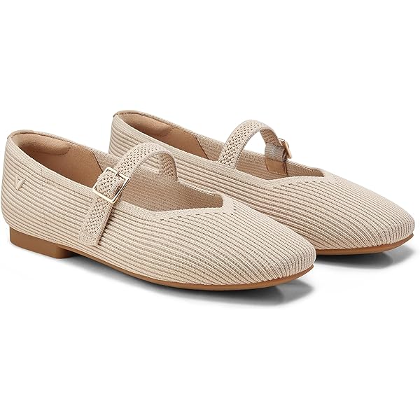 【美品】VIVAIA ビバイア メリージェーン フラットシューズ ベージュ 39 Amazon.com | VIVAIA Margot Walker Mary Jane Women Flat Shoes Slip