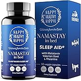Natural Sleep Aid for Adults with Low Dose Melatonin 0.5mg – Valerian Root + Magnesium Glycinate + L-Theanine Supplement, Chamomile | No Morning Grogginess | Non-Habit Forming, 60 Ct
