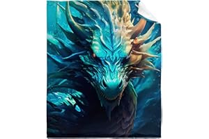 CORGI BLANKET Dragon Blanket Blue Dragon Throw Blanket Gift for Woman Man Girl Boy Dragon Gift for Dragon Lovers Soft Flannel Blue Dragon Blanket for Living Room Sofa Couch Decor 50"x60"for Teens