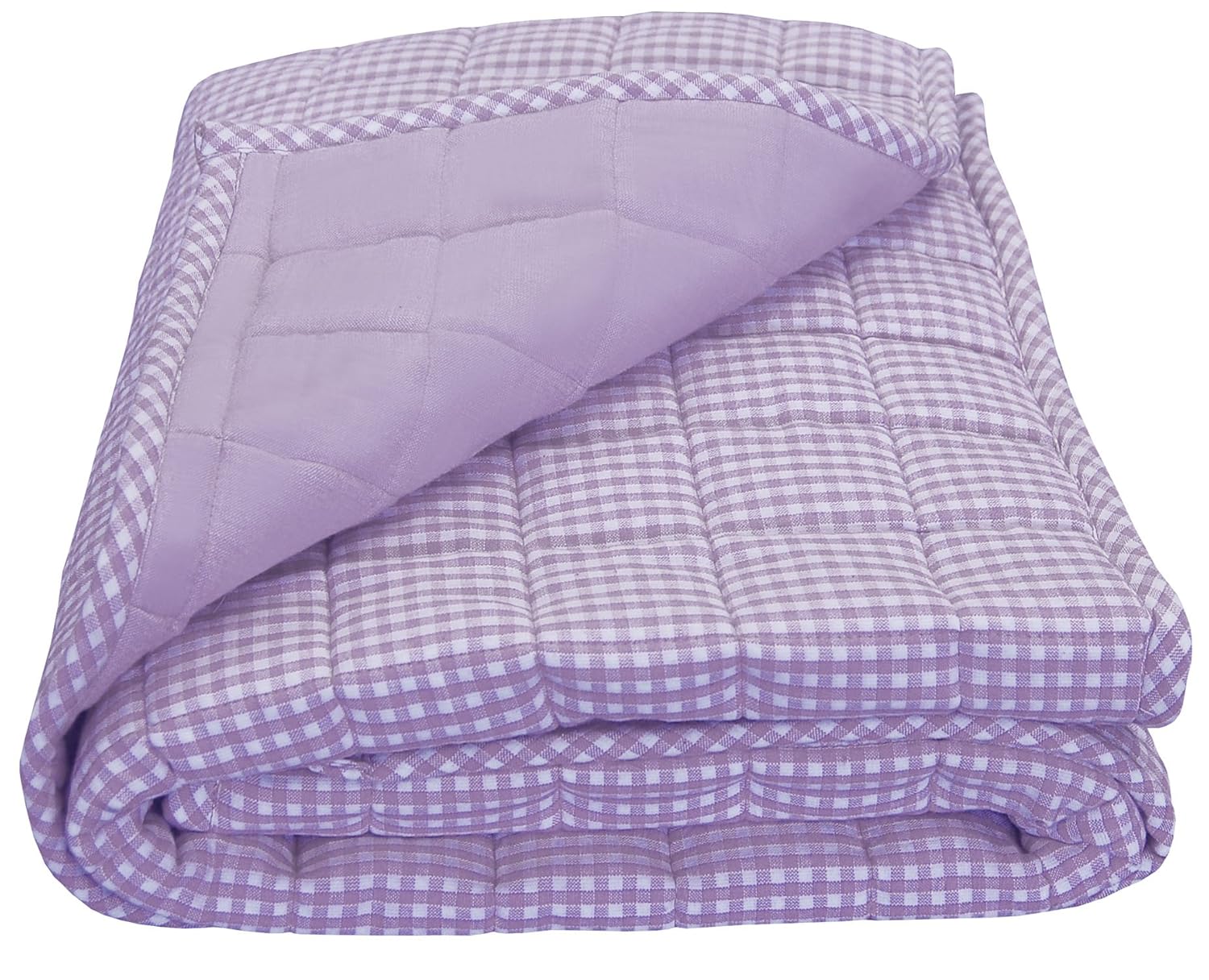 Tadpoles Classics Gingham Crib Coverlet, Lavender