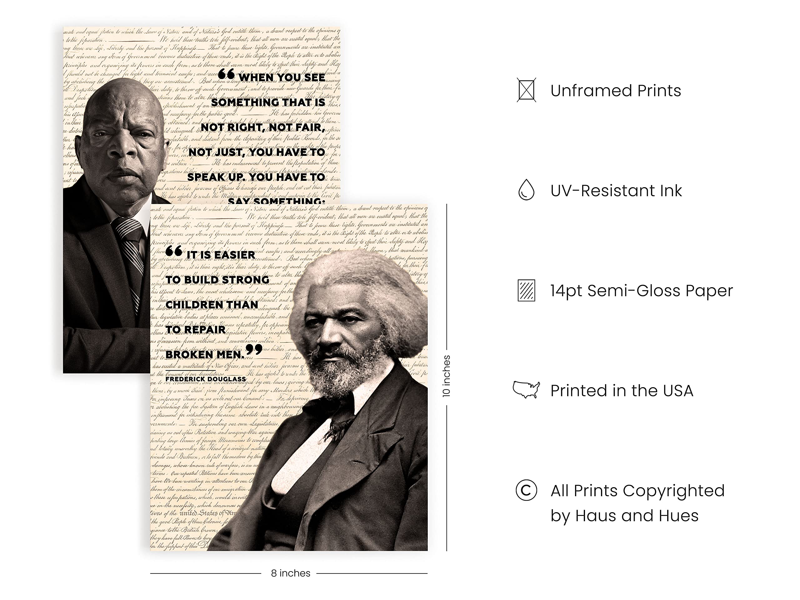 Mua HAUS AND HUES African American Wall Art Black History Posters for ...