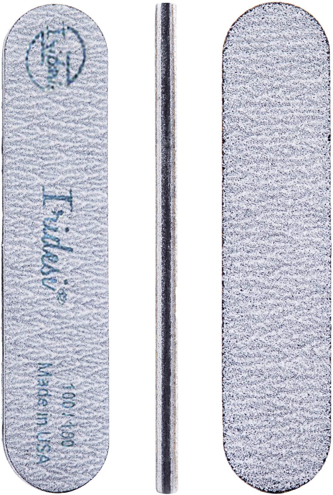 Iridesi Mini Zebra Nail File 100 180 Emery Boards 3.5 Inches Long By .75 Inches Wide Fingernail Filers Per Pack 12