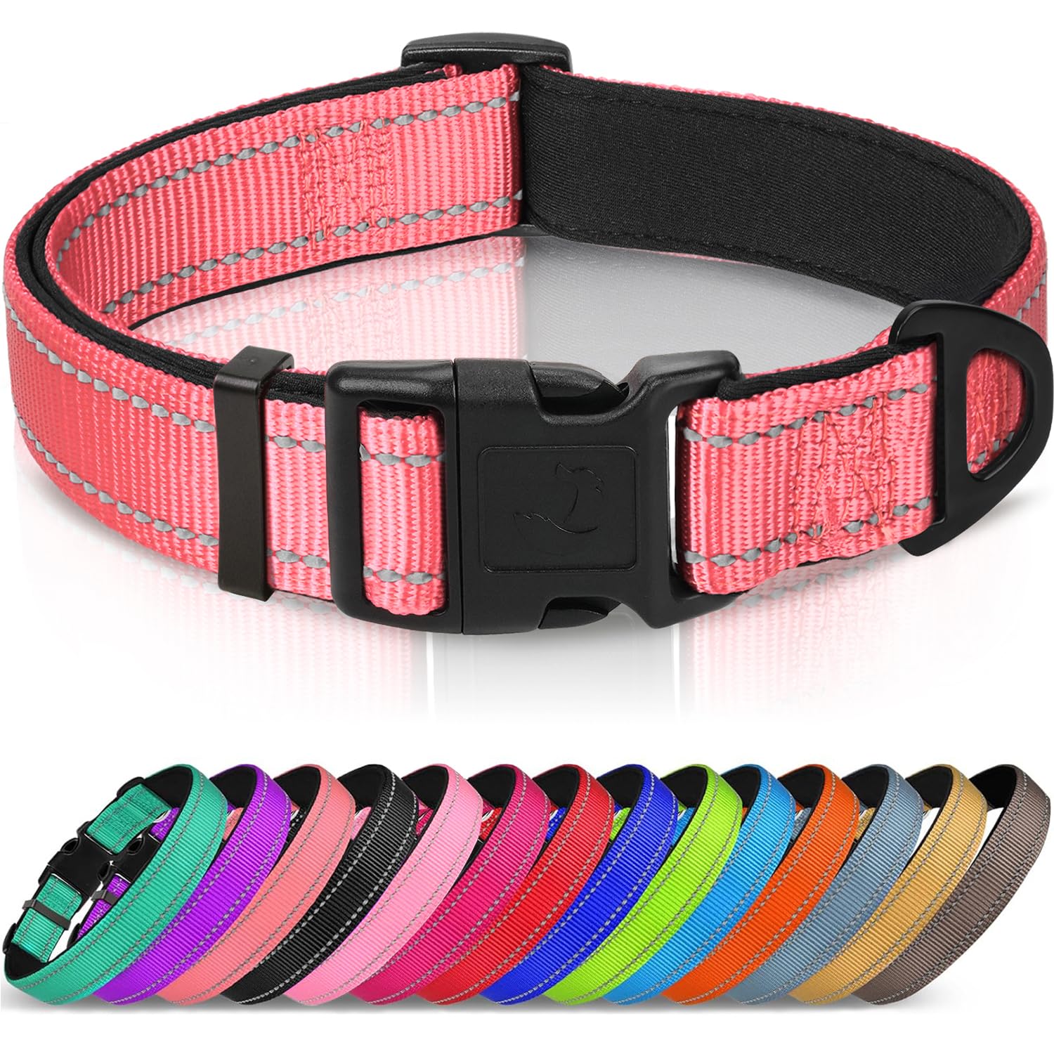 Joytale Reflective Dog Collar,Soft Neoprene Padded