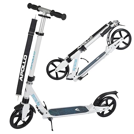 Apollo 200mm Wheel City Scooter - Spectre Pro Luxus City Scooter mit Doppel Federung, City-Roller klappbar und höhenverstellb