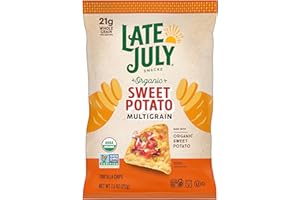 Late July Snacks Organic Multigrain Sweet Potato Tortilla Chips, 7.5 Oz