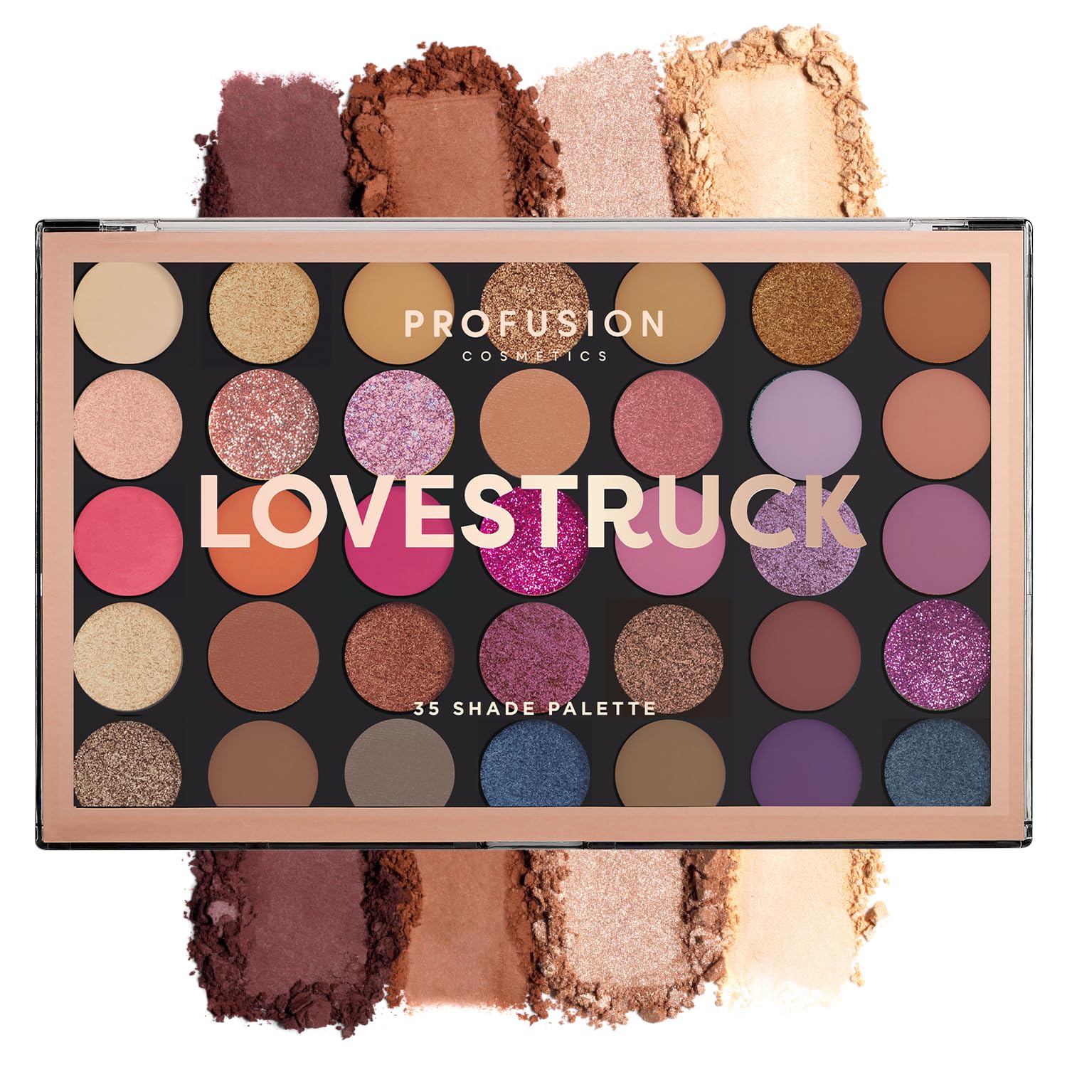 Profusion Cosmetics Lovestruck 35 Shade Master Eyeshadow Palette (roses are red, violets are blue, this Lovestruck palette will make you swoon)