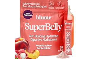 NEW Blume SuperBelly Gut Health + Hydration, Daily Sugar Free Probiotics, Inulin Fiber, and Hydrating Minerals Powder Packets