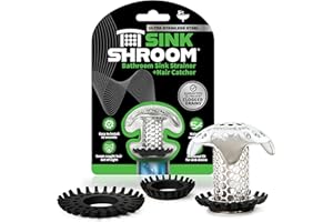 SinkShroom Ultra Revolutionary Bathroom Sink Drain Protector, Stainless Steel