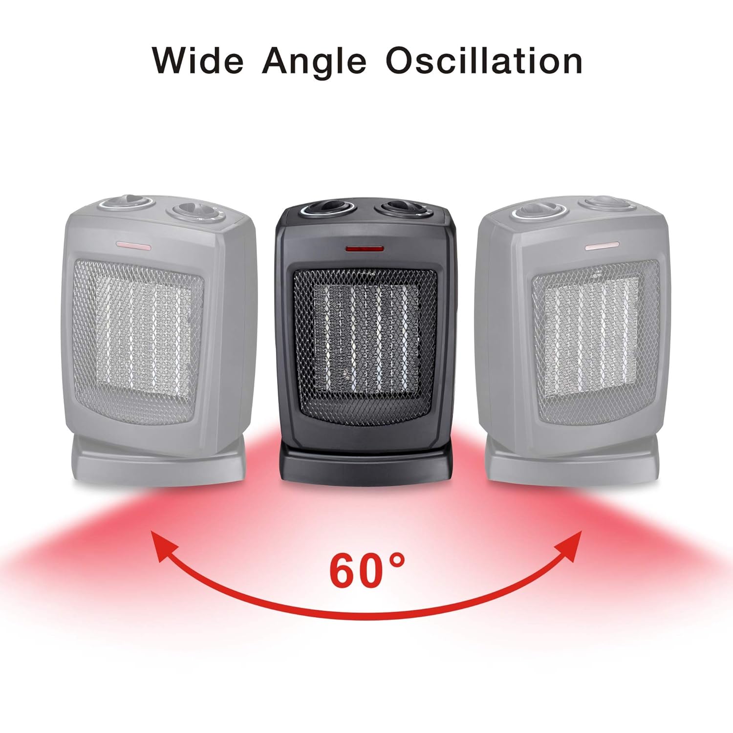 Electric Space Heaters 750W/1500W andily Portable Ceramic Space Heater