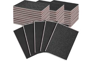 MKOBON 27 Pcs Sanding Sponge Pads, 120-3000 Grit Sandpaper Assortment, Wet Dry Washable Foam Sanding Block, Abrasive Sand Paper for Hand Sanders, Wood, Metal, Auto, Drywall, Furniture Polishing