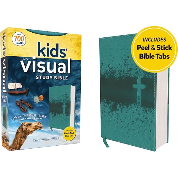 NIV, Kids' Visual Study Bible, Leathersoft, Teal, Full Color