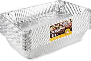 EHOMEA2Z Large Aluminum Pans Full Size Deep Foil Disposable Durable Large Steam Table Pans for Baking Serving, Chafing Trays for Caterers, Bakeware 21 x 13 x 3 (15)