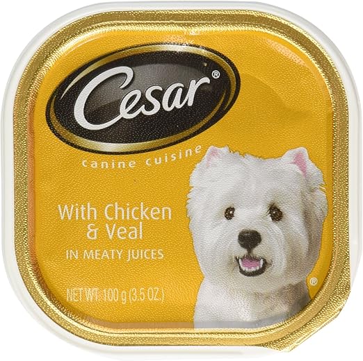 Cesar Pet Food Cesar Canine Cuisine Wet Dog Food with Chicken and Veal In Meaty
