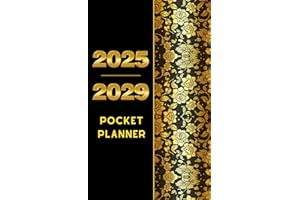 2025-2029 Pocket Planner: 5 Years Monthly and Weekly Calendar From January 2025 To December 2029 for Purse