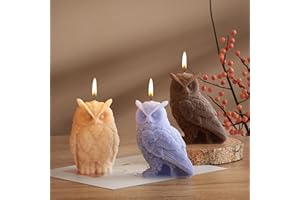 ESEENS Animal & Owl Resin & Silicone Candle Mold Set - 3D Animal Mold for Home Decor & Candle Making