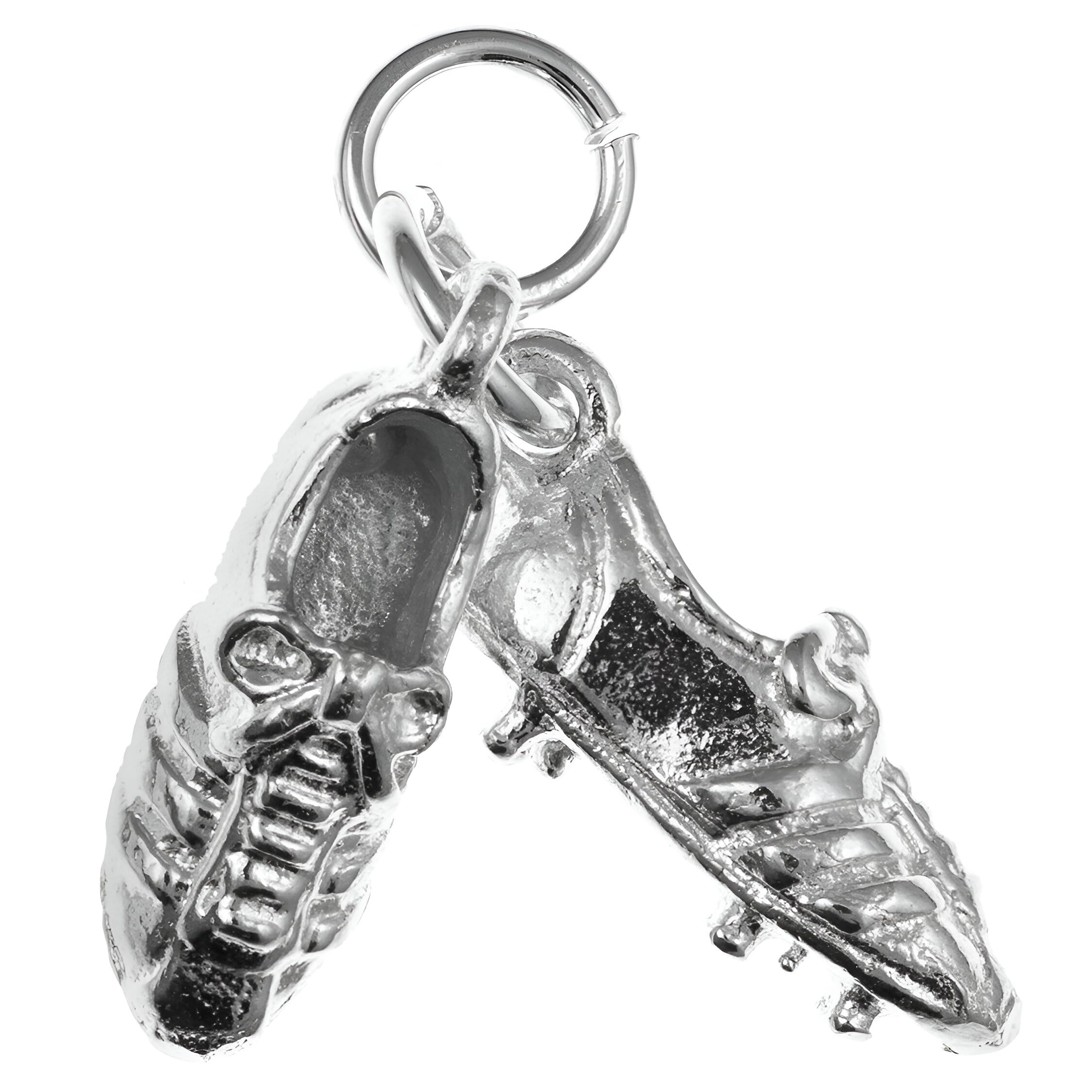 Designer Inspirations Boutique Football Soccer Boots 925 Sterling Silver Charms for Bracelets Necklaces for Women - Fit European Link Charm Bracelet Necklace - Women's Charms - Slider Dangle Charm — image 1