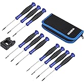 WORKPRO 10-Piece Precision Screwdriver Set with Pouch | Magnetic Small Screwdrivers with Phillips, Slotted, Torx Star, Mini Screwdriver for Eyeglass, Watch, Computer, Laptop, Phone