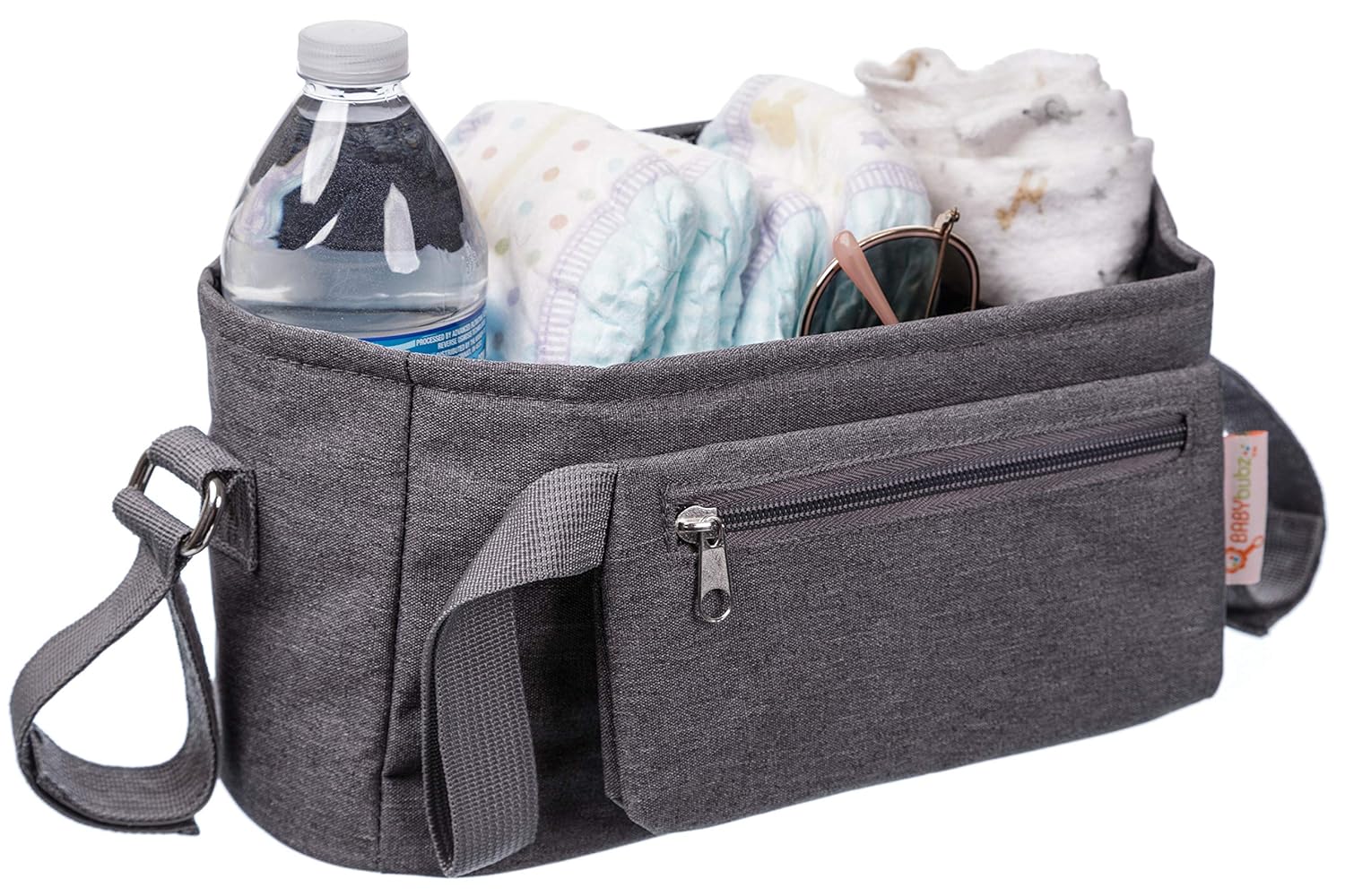 Baby Stroller Organizer Bag for Busy Mom's - Lots of Storage, Durable Cup Holders - Fits All Strollers - Carry Your Phones, Keys, Diapers, Baby Toys, Snacks and Stroller Accessories