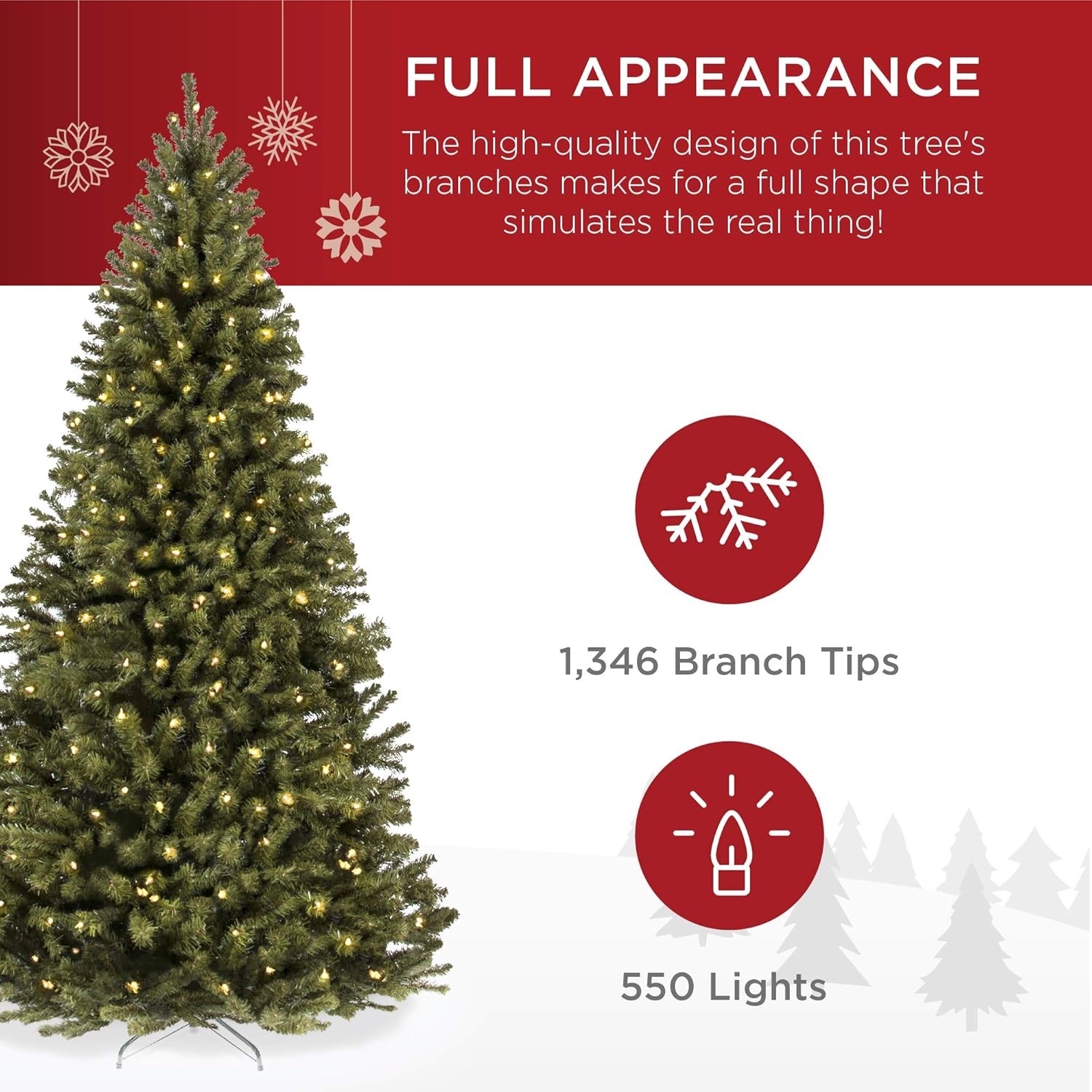 Buy Best Choice Products Pre Lit Spruce Hinged Artificial Christmas Tree With 550 Clear Lights And Stand 7 5 Ft S Online At Low Prices In India Amazon In Best 7.5 Foot Artificial Christmas Tree