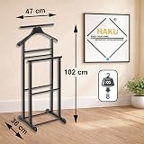 HAKU Valet Stand Black Solid Wood 47 cm W x 102 cm H x 36 cm D Traditional view 5