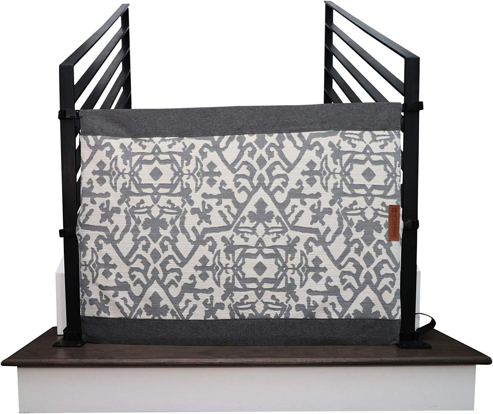 The Stair Barrier Baby and Pet Gate: No-Drill Portable Banister to Banister Baby Gates - Safety Gates for Kids or Dogs - Fabric Baby Gate for Stairs with Banisters, New 2019