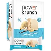 Power Crunch Vanilla Cream Protein Bars, 12 Ct, 1.4 oz Each | On-the-go Power Crunch vanilla cream protein snack bars, crispy crunch bars