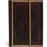 Black Moroccan Midi Lined Hardcover Journal, 144pg, 120GSM by Paperblanks (Old Leather Collection)
