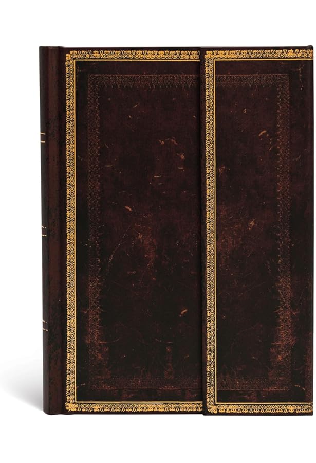 洋書 Dim-Mak Black Moroccan Midi Lined Hardcover Journal, 144pg, 120GSM, Old