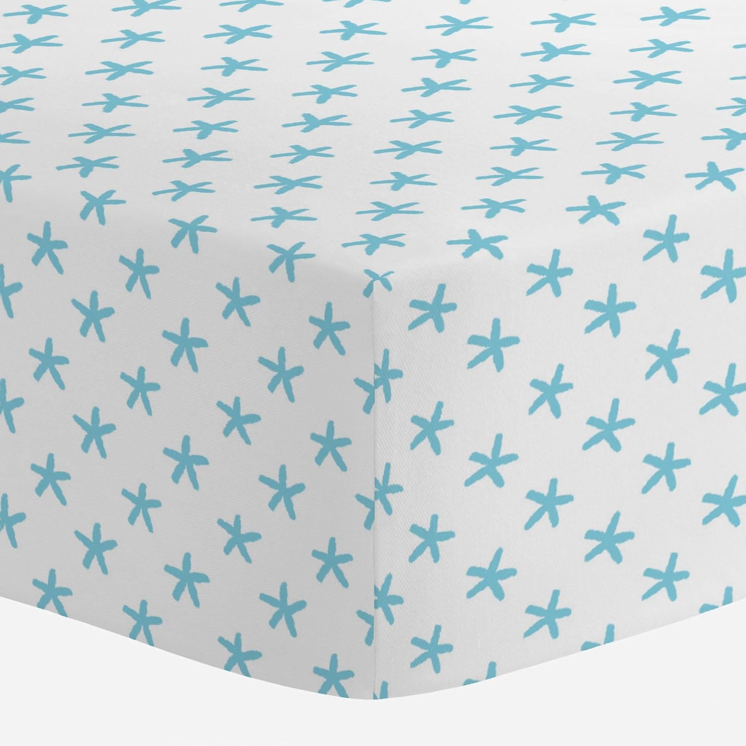 aqua crib sheet