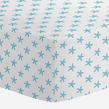 aqua crib sheet