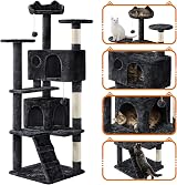 Yaheetech Cat Tree 158cm Cat Tower with Scratching Posts and 2 Houses view 4