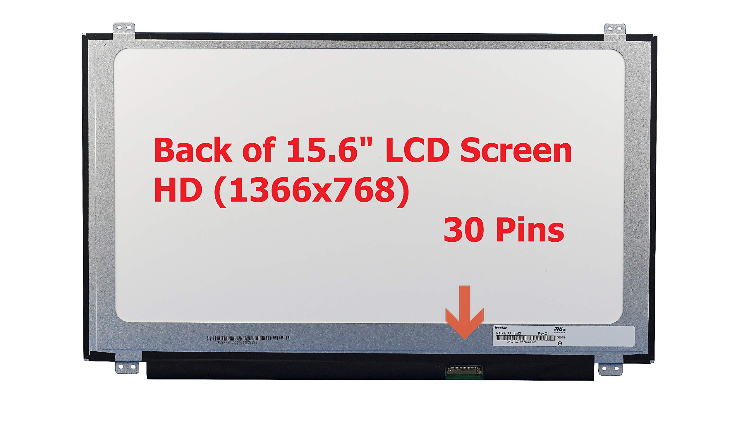 Photo 1 of Hp Pavilion 15-af131dx Replacement Laptop LCD Screen 15.6" WXGA HD LED DIODE (Substitute Replacement LCD Screen Only. Not a Laptop) (15-AF135NR 15-AF139CA)