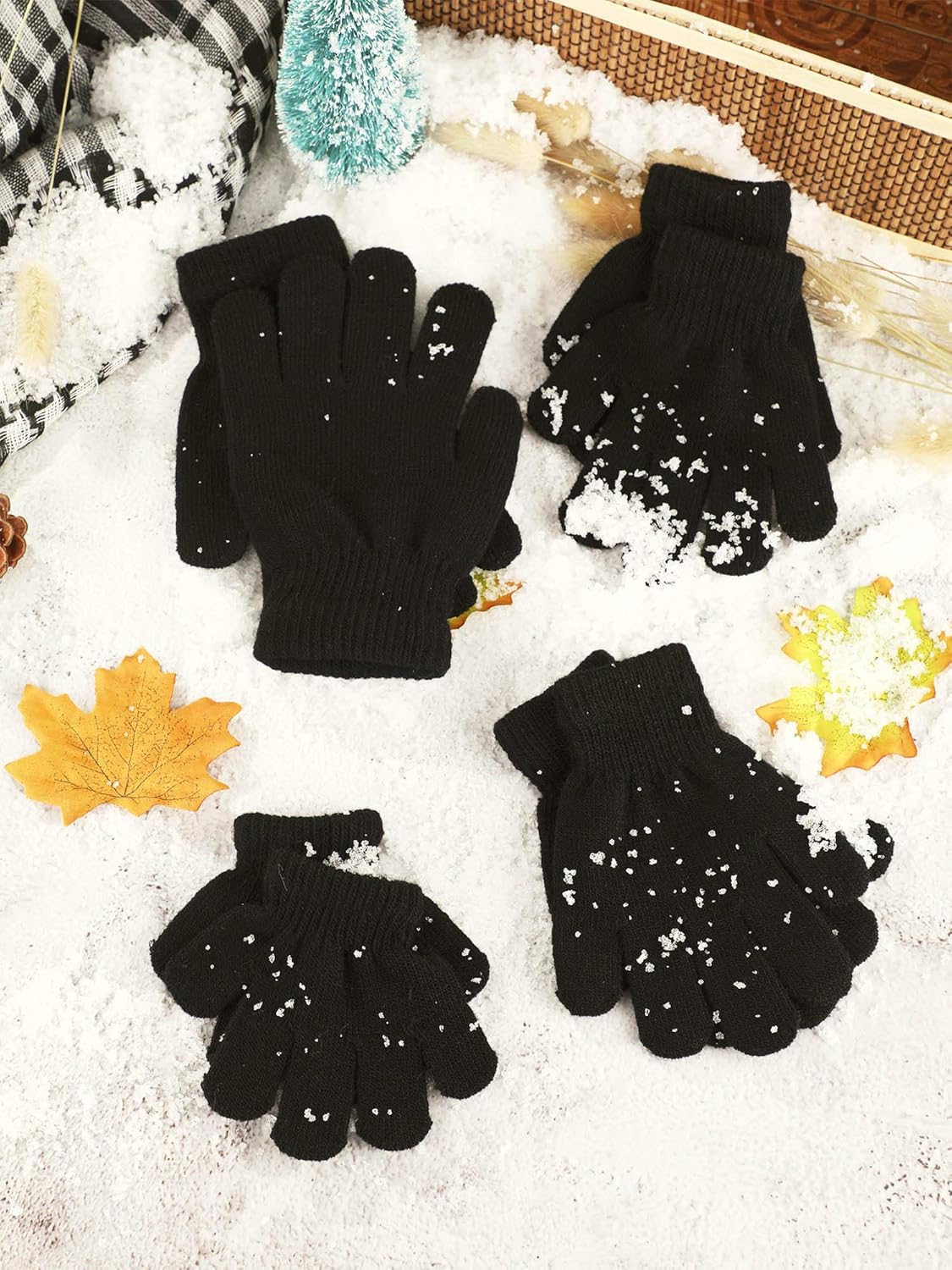Pangda 12 Pairs Child Gloves Kids Winter Gloves Knitted Gloves for Kids Boys Girls Winter Using: Clothing