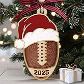 MAPDTWO Football Ornament - Football Ornaments for Christmas Tree - Sports Ornaments for Boys, Coaches, Players, Kids, Men - Gifts for Sports Lovers - 2 Layered Wood Christmas Ornament 2025
