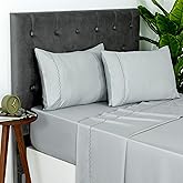 Dreamology Tencel Sheets Queen,100% Tencel Lyocell Sheet Set, Eucalyptus Sheets, Soft, Peached, Non Slip & Cooling Sheet for Hot Sleepers, Queen Sheet Set, 16" Deep Pocket - 4 Piece (Micro Chip)