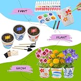 Ozzagar Paint & Plant Garden Kit for Kids Toys Flower Pots Seeds 4-14 view 3