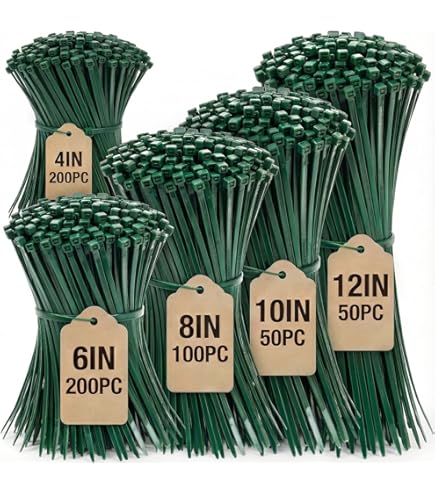 Amazon.com: Armpow 6 Inch Garden Green Zip Tie 1000 PCS, 18 Lbs