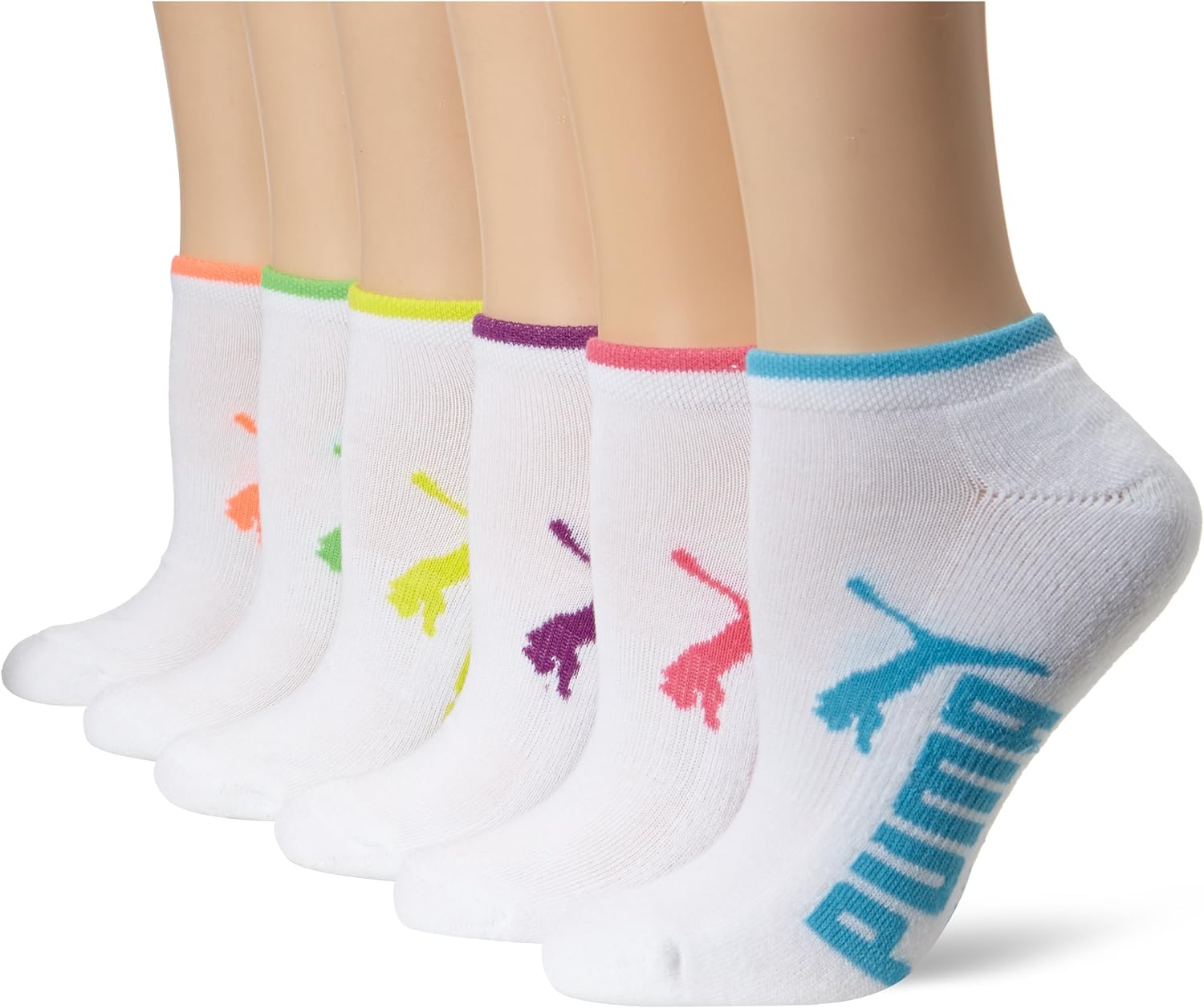 Puma Women's Non-Terry Runner Sock 6-Pack, White, 9-11 at  Women’s Clothing store
