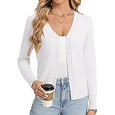 GRACE KARIN Womens Lightweight Cardigan Sweaters Trendy Button Up V-Neck Knit Cardigans Shrug Spring Fashion Clothes