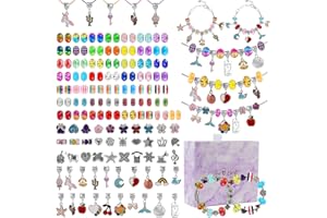 efubaby 162PCS Charm Bracelet Making Kit, Jewelry Making Kit for Girls Gift Beads Chain Mermaid Unicorn Set for Teen Girls, Charm Jewelry Christmas Gifts Arts and DIY Crafts for Kids Girls Ages 8-12