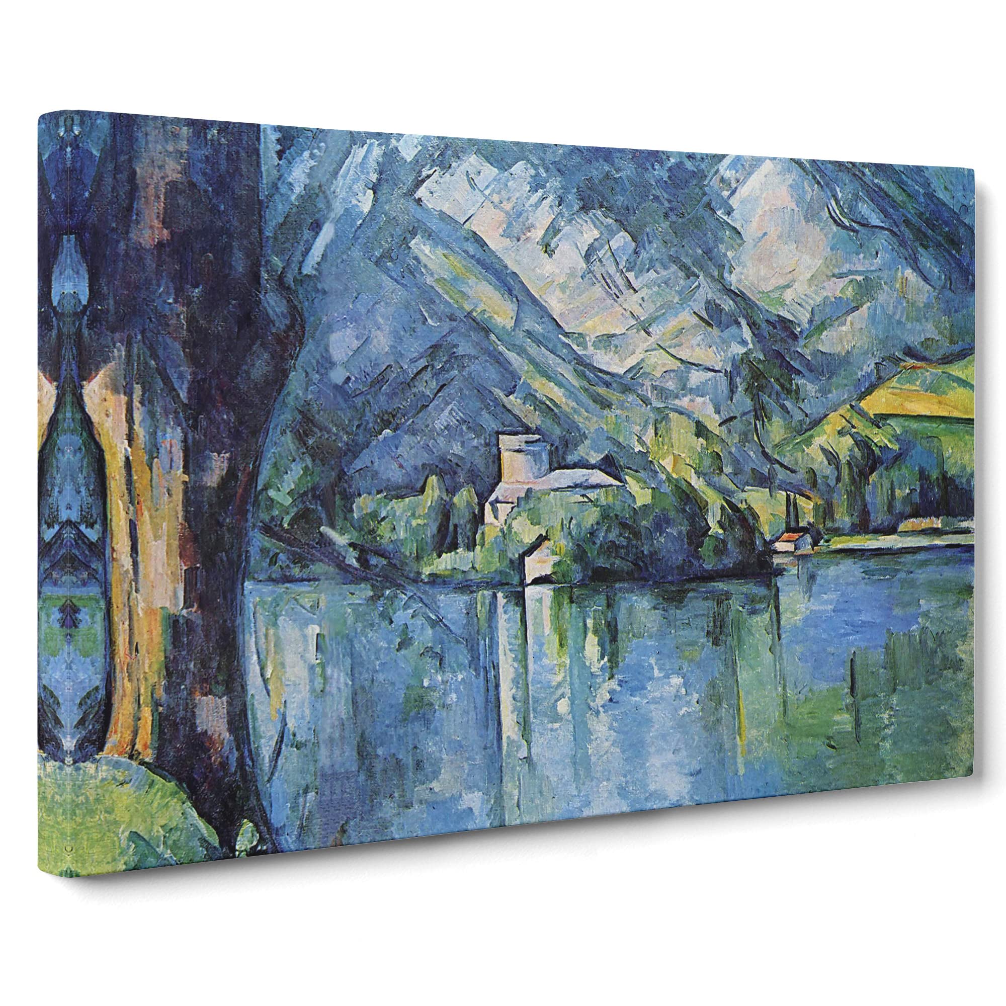 Paul Cezanne The Lac Annecy Canvas Print | Gallery Wrapped 30mm Frame Wall Art | 20x14 inches | Ready to Hang | Modern Picture | Living Room Bedroom Lounge Office