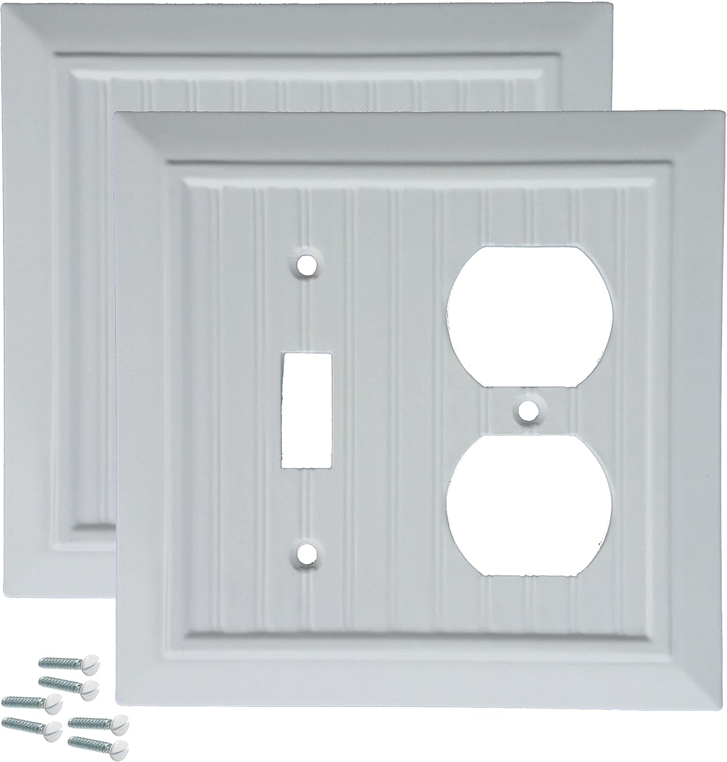 Pack of 2 Wall Plate Outlet Switch Covers by SleekLighting Classic