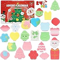 NIGOWAYS Advent Calendar 2025,24 PCS Bath Bombs,Bath Bomb Advent Calendar for 24 Days Christmas Countdown,Bubble Bath Bomb Ch