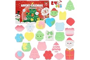 NIGOWAYS Advent Calendar 2025,24 PCS Bath Bombs,Bath Bomb Advent Calendar for 24 Days Christmas Countdown,Bubble Bath Bomb Ch