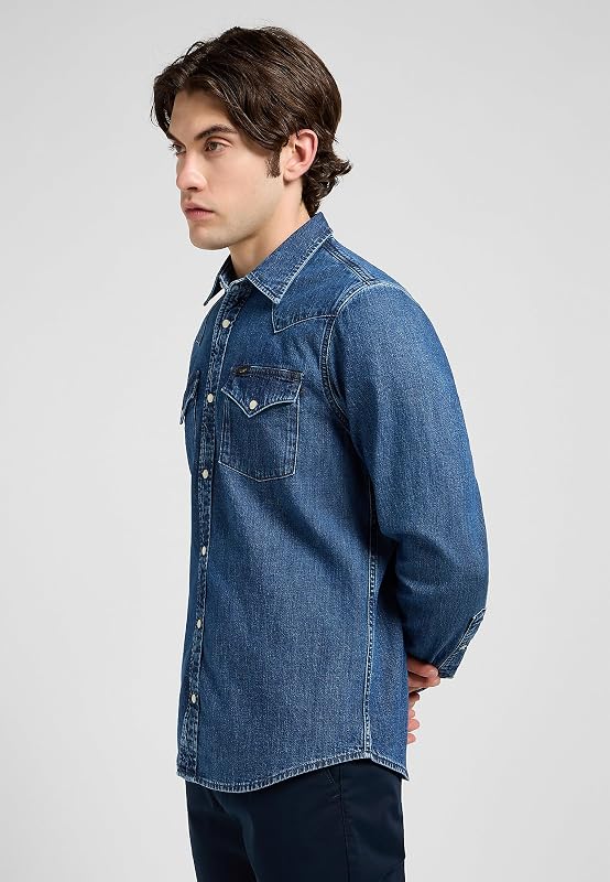 - Camisola Masculina - Camisola Regular do Oeste - Roaring Rapids