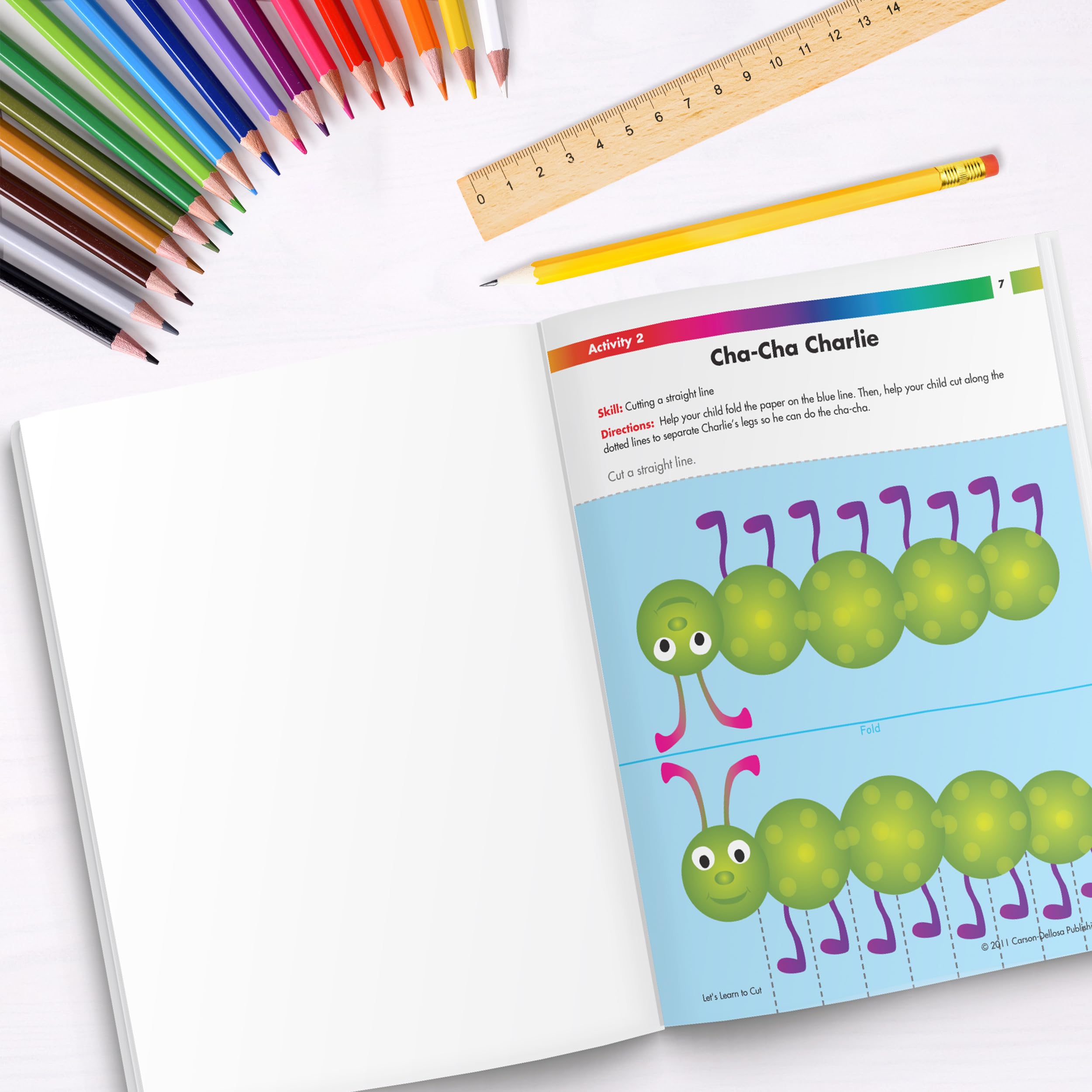 Spectrum Early Years Let's Learn to Cut Preschool Workbook, PreK Toddler Activity Book With Cutting and Pasting Activities, Scissor Skills for Kids Ages 3-5, Fine Motor Skills Toys for 2-3 Year Old