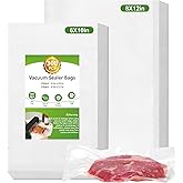 Moretoes 300pcs Vacuum Sealer Bags, 150pcs Quart 8" x 12" and 150pcs Pint 6" x 10", BPA Free, Pre-cut Commercial Grade Vac Bags for Food Storage, Meal Prep or Sous Vide
